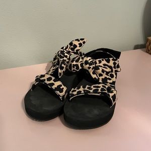 Loeffler Randall leopard sandals